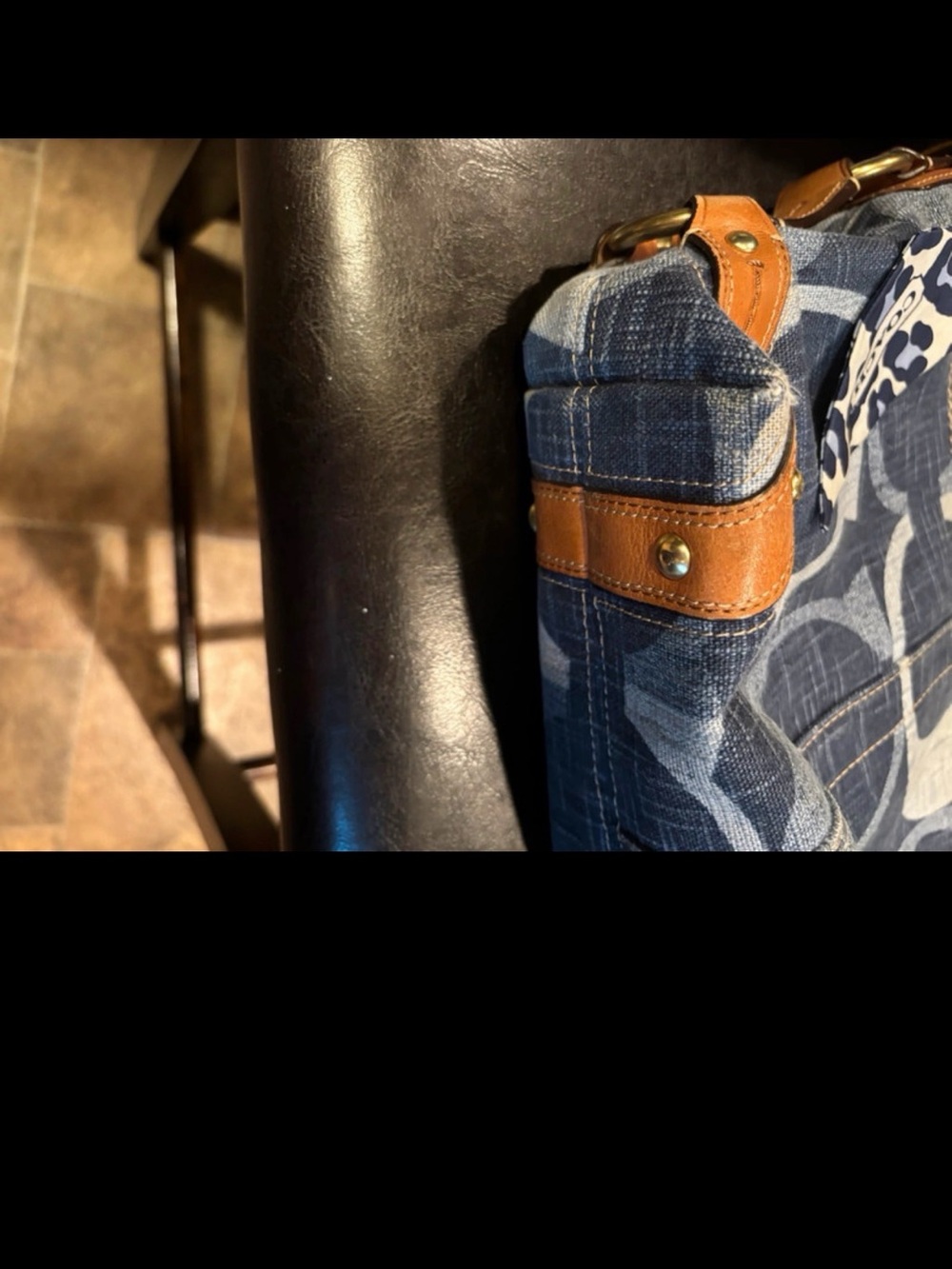Coach Vintage Denim Signature Canvas Shoulder Bag Wit… - Gem